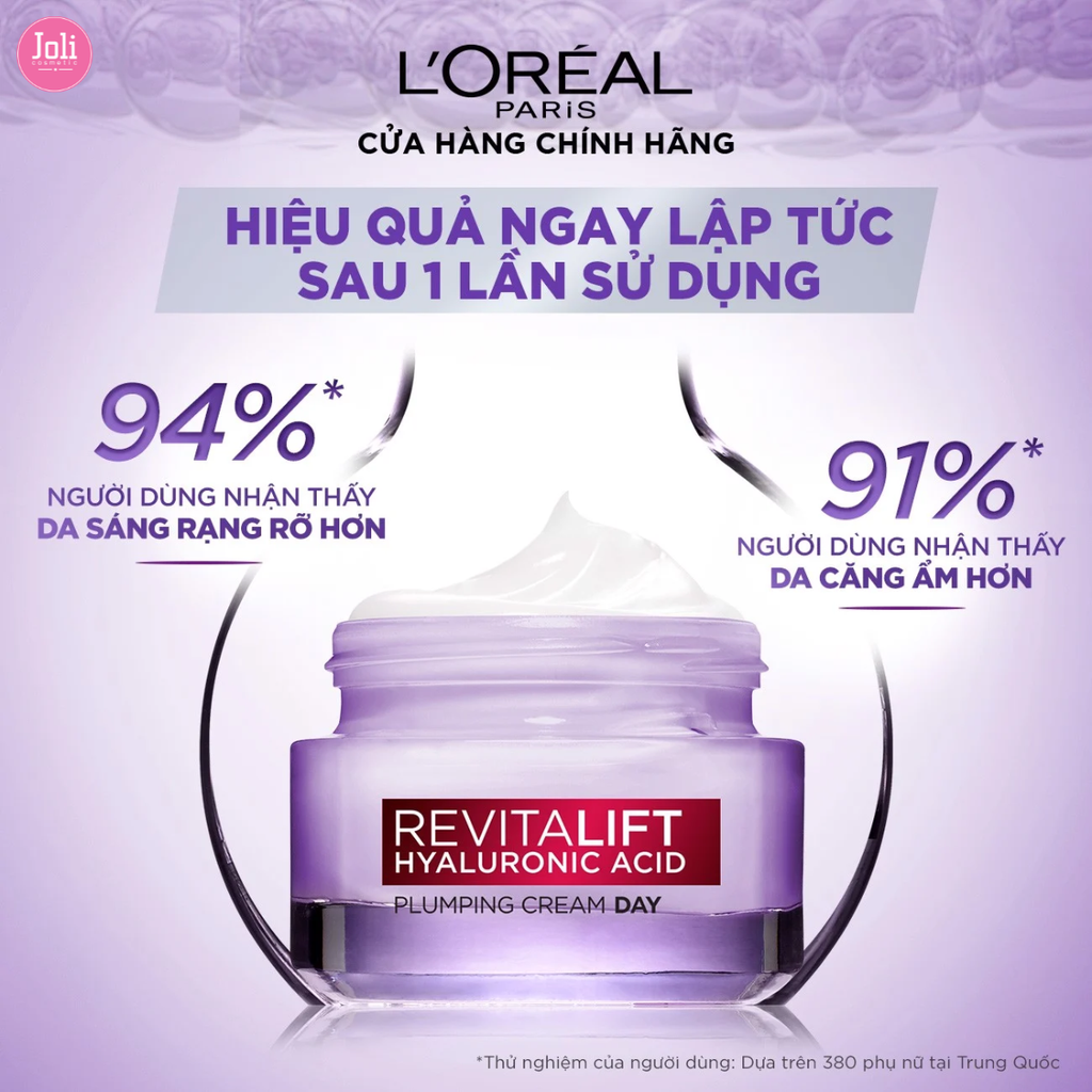 Kem Dưỡng Ban Ngày Cấp Ẩm Giảm Nếp Nhăn Loreal Revitalift Hyaluronic Acid Plumping Cream Day