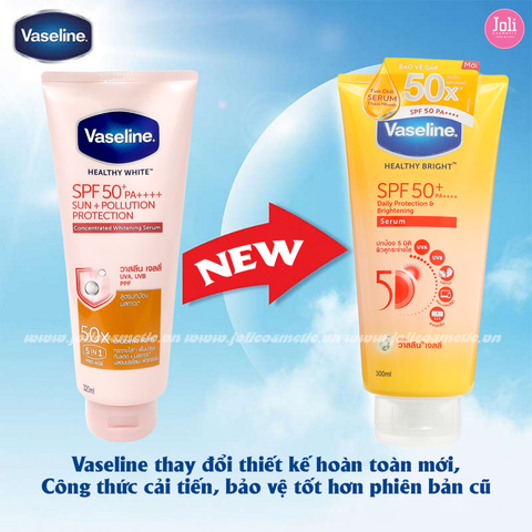 Sữa Dưỡng Thể Dưỡng Sáng Chống Nắng Vaseline Healthy Bright 50X Daily Protection & Brightening Serum SPF50+ PA++++ 300ml