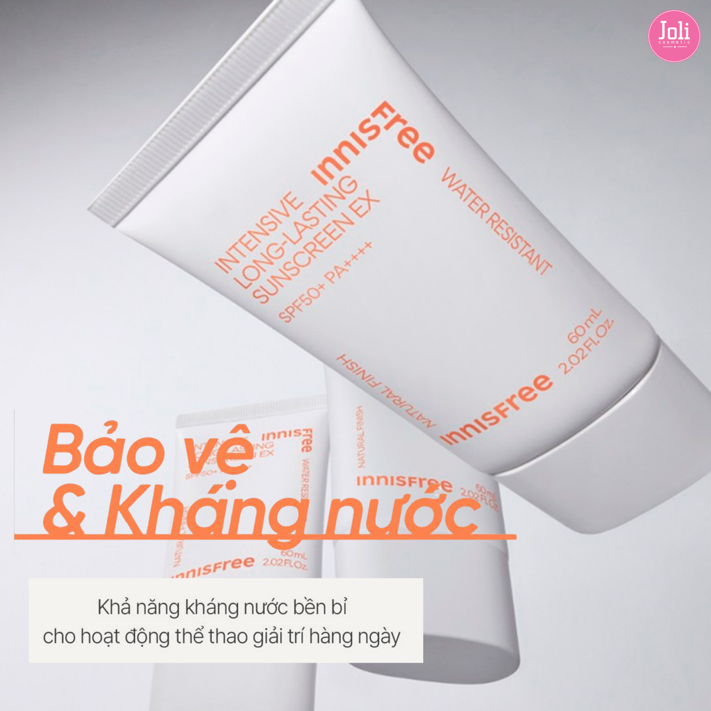 Kem Chống Nắng Cho Da Dầu Hỗn Hợp innisfree Long Lasting Sunscreen Ex SPF50+ PA++++ 60ml