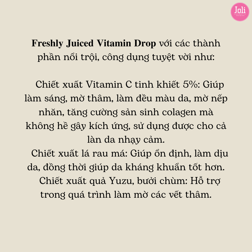 Tinh Chất Dưỡng Sáng Da Mờ Thâm Klairs Freshly Juiced Vitamin Drop 35ml
