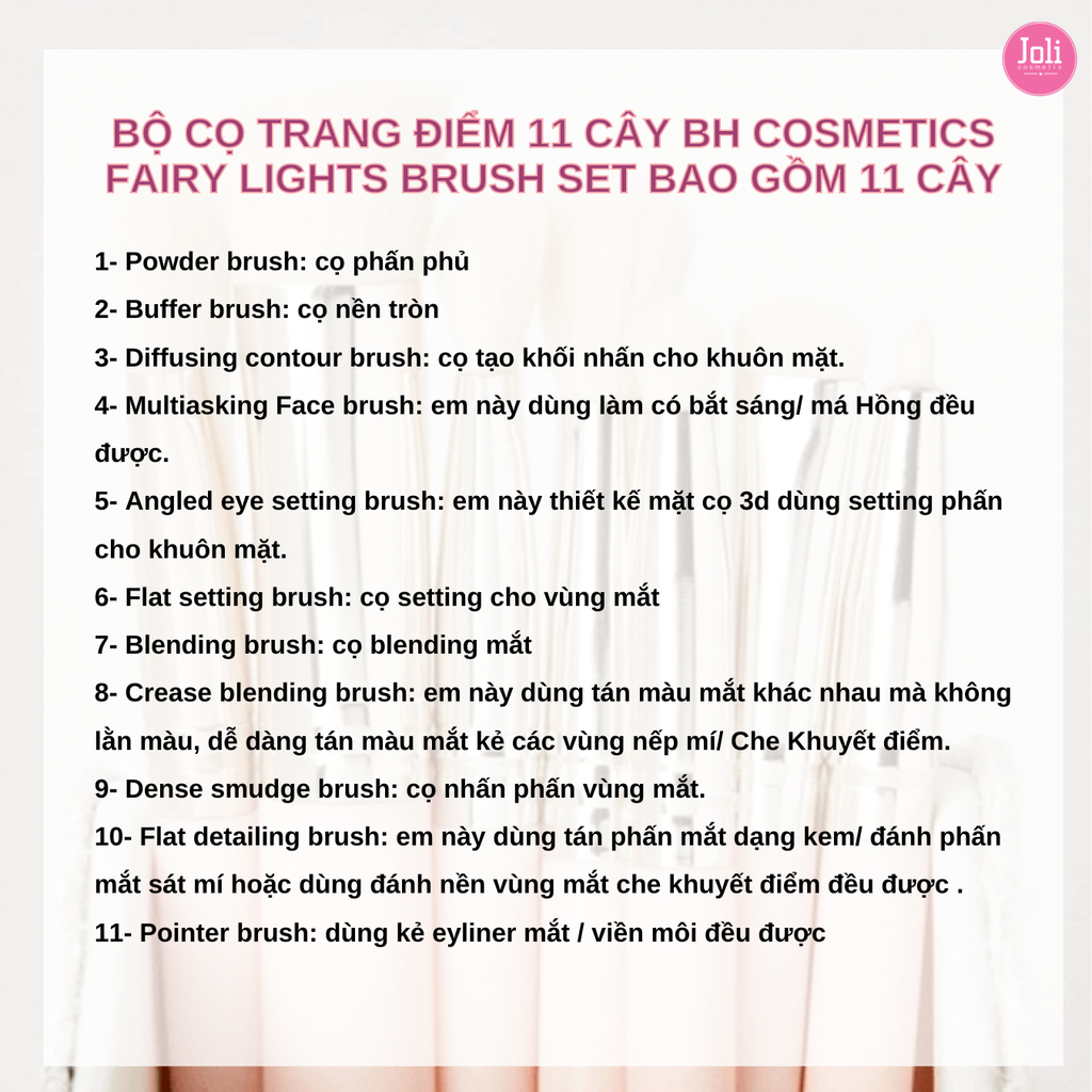Bộ Cọ Trang Điểm 11 Cây Bh Cosmetics Fairy Lights Brush Set