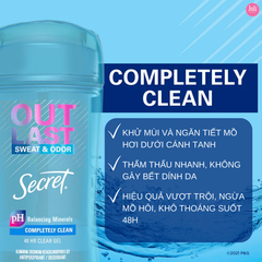 Gel Khử Mùi Ngăn Tiết Mồ Hồi Secret 48HR Clear Gel Anti-Perspirant 73g