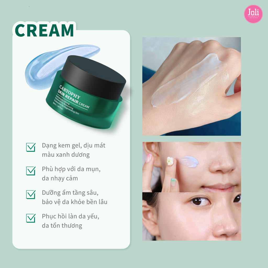 Kem Dưỡng Cấp Ẩm Phục Hồi Da Nhạy Cảm Caryophy Skin Repair Cream 50ml