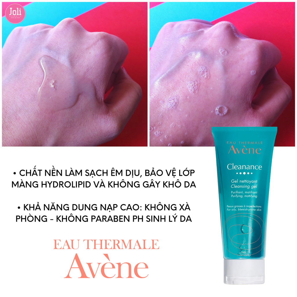 Gel Rửa Mặt Làm Sạch Da Giảm Nhờn Mụn Avene Cleanance Cleansing Gel 200ml