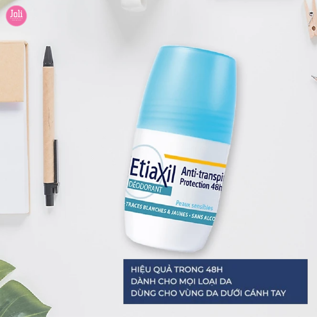 Lăn Khử Mùi Cho Mọi Loại Da EtiaXil Anti-Perspirant Deodorant 48h Roll-On 50ml