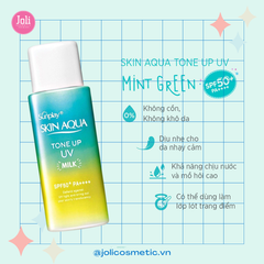 Sữa Chống Nắng Hiệu Chỉnh Sắc Da Sunplay Skin Aqua Tone Up UV Milk Mint Green SPF50+ PA++++ 50g