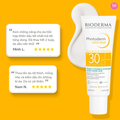 Kem Chống Nắng Cho Da Dầu Mụn Bioderma Photoderm AKN Mat SPF30 40ml