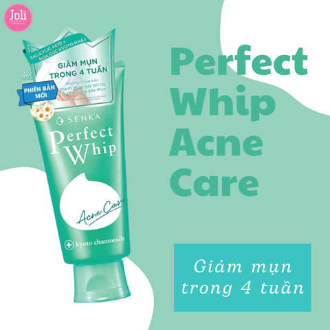 Sữa Rửa Mặt Dành Cho Da Mụn Senka Perfect Whip Acne Care 100g