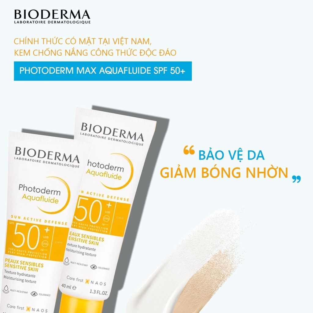 Kem Chống Nắng Giảm Dầu Bioderma Photoderm Sun Actice Defense Aqua-Fluid SPF50+ 40ml