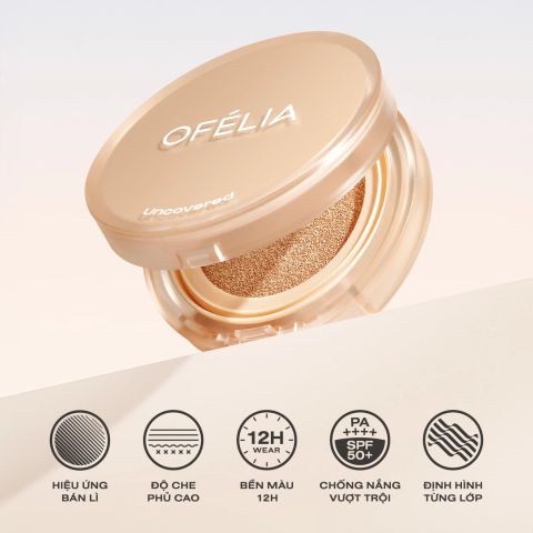 Phấn Nước Ofelia Uncovered Longwear Cushion SPF50+ PA++++ 12g