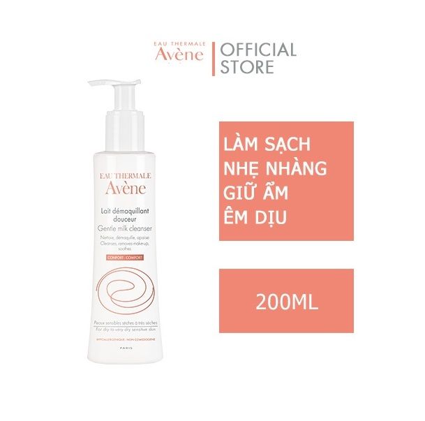 Sữa Rửa Mặt Tẩy Trang Cho Mọi Loại Da Avene Gentle Milk Cleanser 200ml