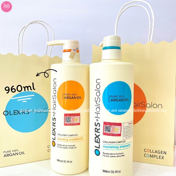 Bộ Dầu Gội Xả Olexrs Hair Salon Argan Oil Collagen Complex