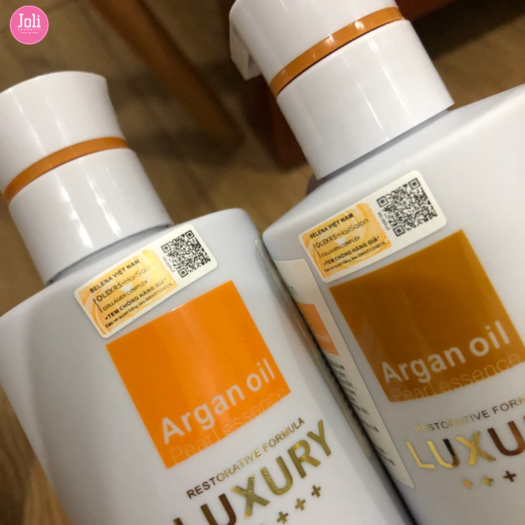 Bộ Gội Xả Olexrs+HairSalon Luxury Argan Oil & Pearl Essence