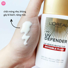 Kem Chống Nắng Loreal Paris X20 UV Defender Serum Invisible Fluid SPF+ 50++++ 50ml