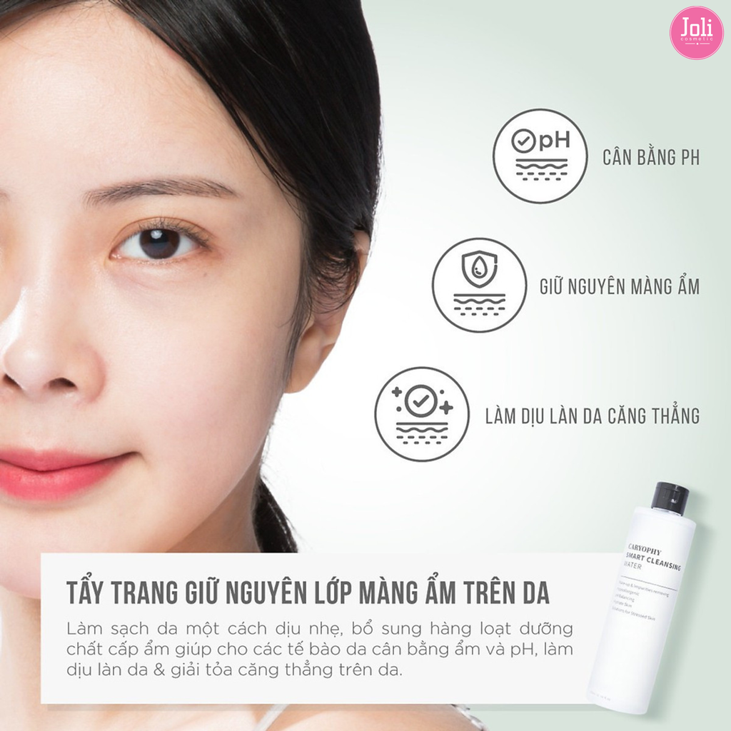 Nước Tẩy Trang Cho Da Dầu Mụn & Nhạy Cảm Caryophy Smart Cleansing Water