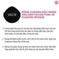 Bông Cushion Đầu Nhọn Màu Đen Vacosi PU06-02 Cushion Sponge