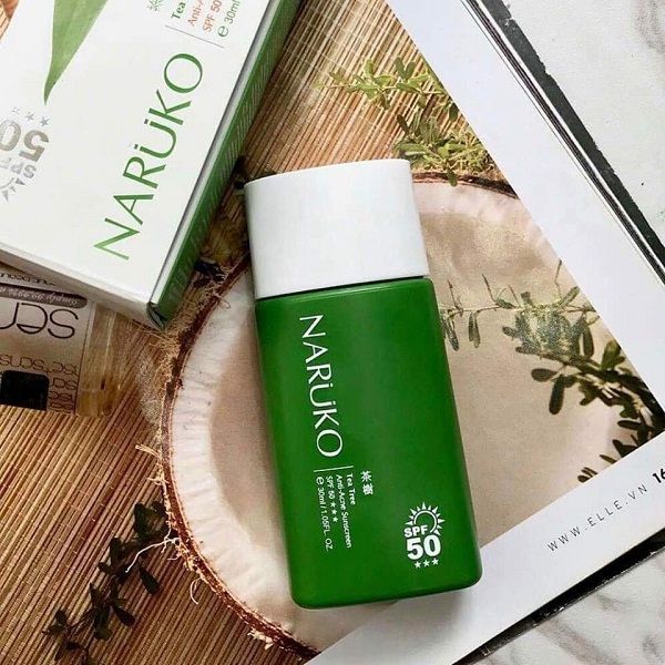 Kem Chống Nắng Tràm Trà Ngăn Ngừa Mụn Naruko Tea Tree Anti-Acne Sunscreen SPF50 30ml