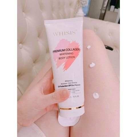 Kem Dưỡng Thể Chống Nắng Toàn Thân Whisis Premium Collagen Whitening Body Lotion SPF50+ PA++++ 200ml