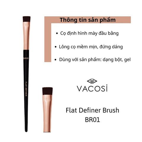 Cọ Định Hình Chân Mày Vacosi Đầu Bằng BR01 Flat Definer Brush