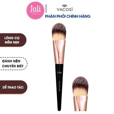 Cọ Đánh Nền Vacosi Đầu Dẹp Nhỏ F06 Foundation Brush