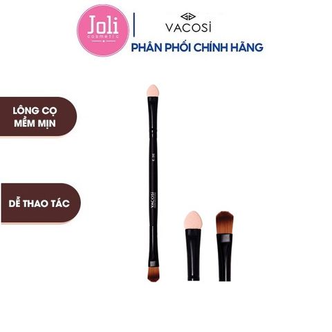 Cọ Phấn Mắt Vacosi 2 Đầu Cán Dài E2E Shader Dual Brush