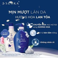 Sữa Tắm Dưỡng Ẩm Hương Hoa Tươi Mát Senka Perfect Bubble for Body Floral Plus 500ml