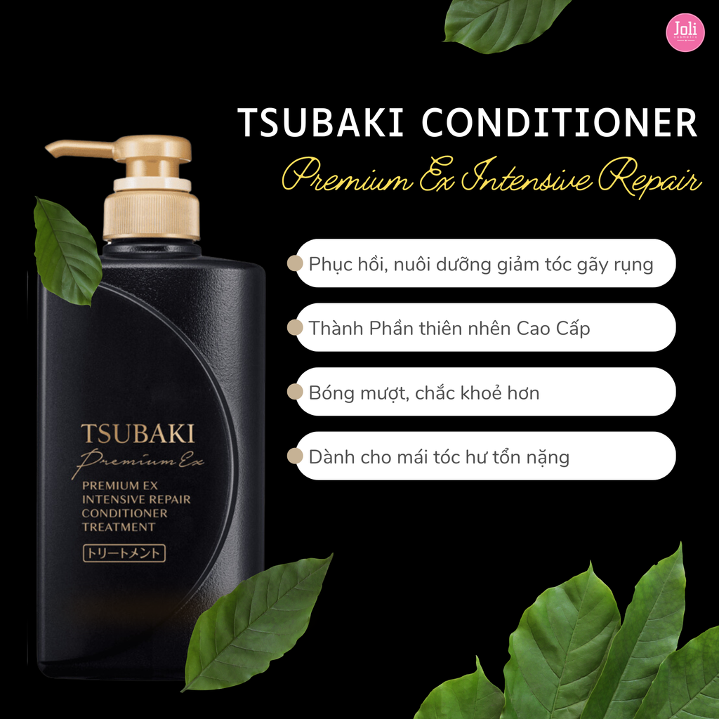 Dầu Xả Phục Hồi Hư Tổn Nặng & Giảm Gãy Rụng Tsubaki Premium EX Intensive Repair Conditioner Treatment 490ml