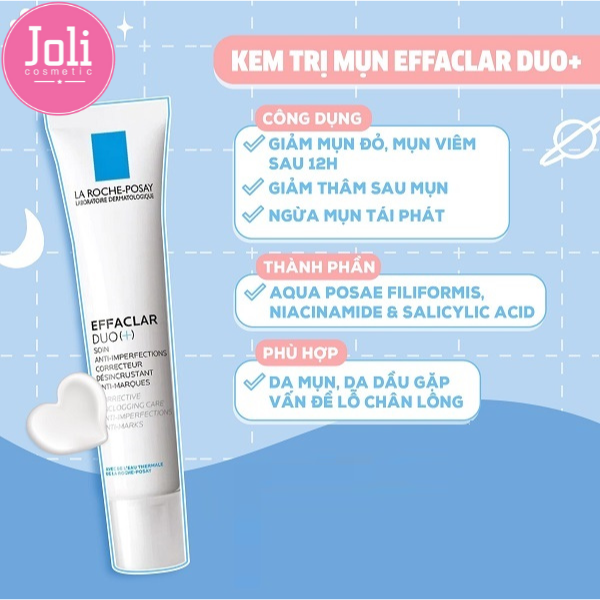 Kem Dưỡng Hỗ Trợ Ngừa Mụn Giảm Thâm La Roche-Posay Effaclar Duo+