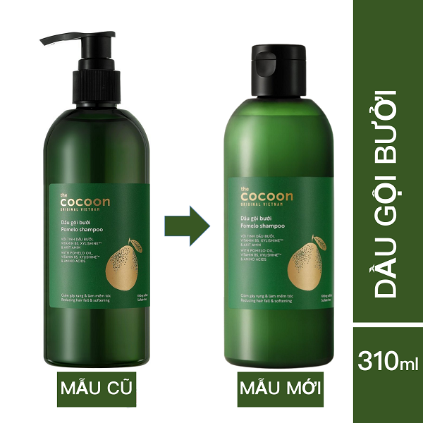 Dầu Gội Bưởi Giảm Gãy Rụng & Kích Thích Mọc Tóc Cocoon Pomelo Shampoo 310ml