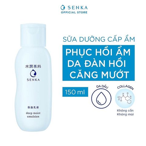 Sữa Dưỡng Cấp Ẩm Chuyên Sâu Cho Da Senka Deep Moist Emulsion 150ml