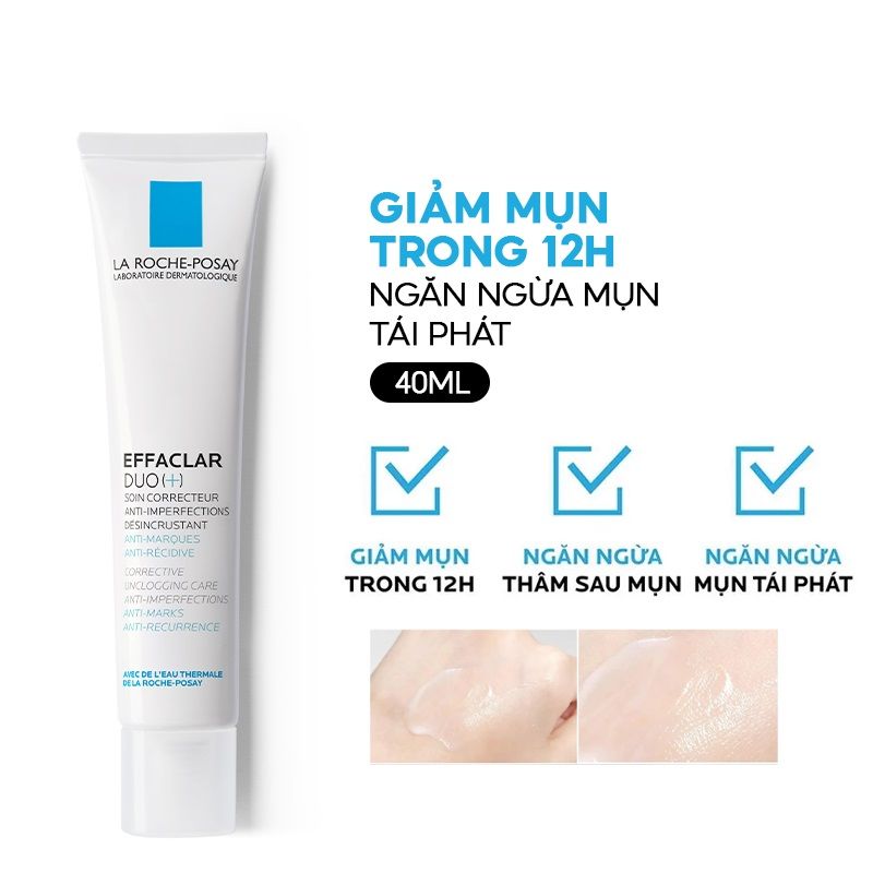 Kem Dưỡng Hỗ Trợ Ngừa Mụn Giảm Thâm La Roche-Posay Effaclar Duo+