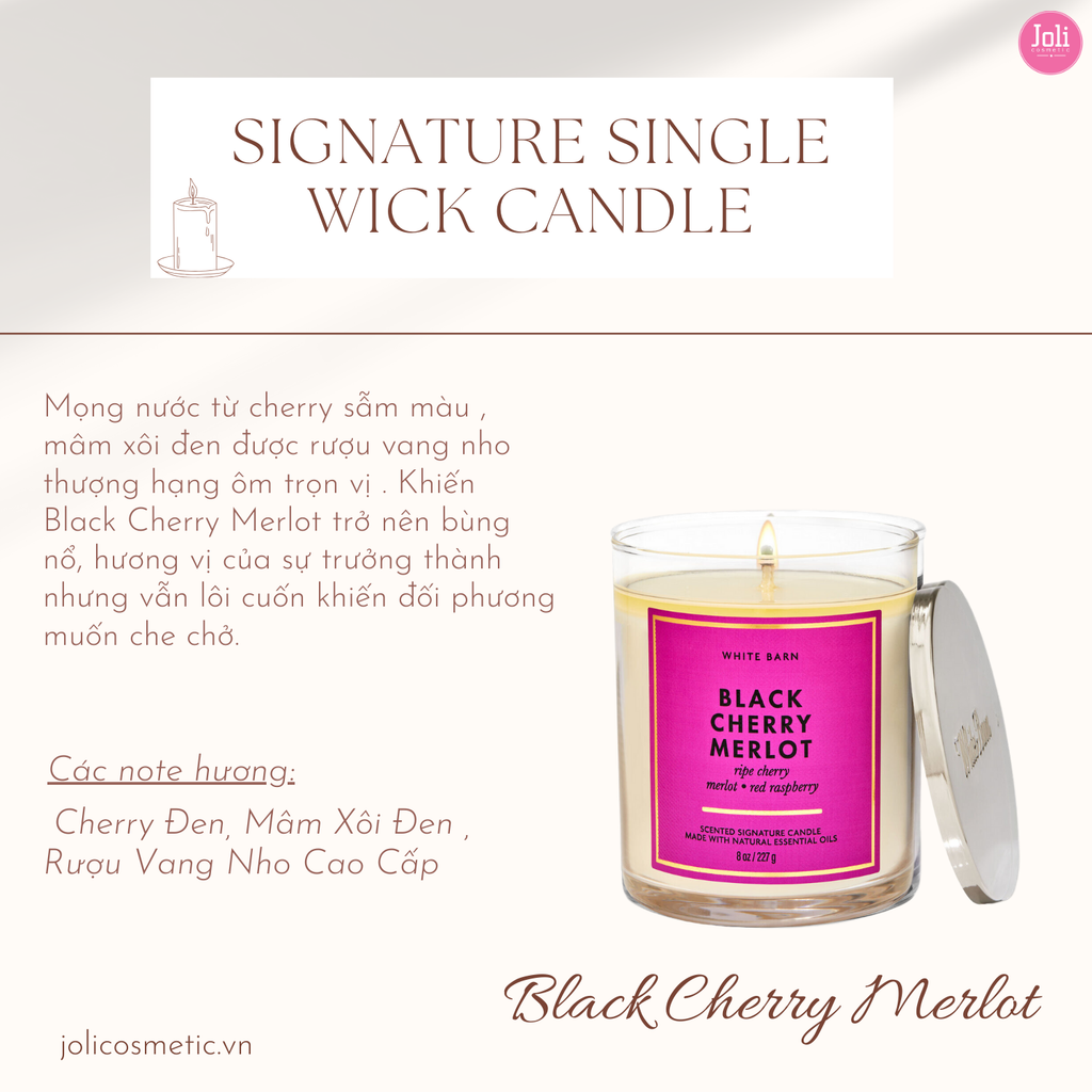 Nến Thơm Bath & Body Works Single Wick Candle 227g