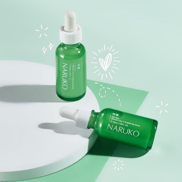 Tinh Chất Tràm Trà Dành Cho Da Mụn Kiềm Dầu Dưỡng Sáng Da Naruko Tea Tree Blemish Clear & Brightening Serum 30ml