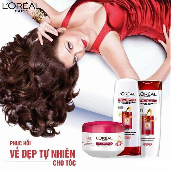 Dầu Gội L'Oreal Hỗ Trợ Phục Hồi Tóc Hư Tổn 330ml Elseve Total Repair 5 Repairing Shampoo