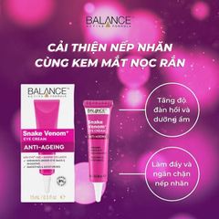 Kem Dưỡng Làm Giảm Quầng Thâm Bọng Mắt Balance Snake Venom Eye Cream 15ml