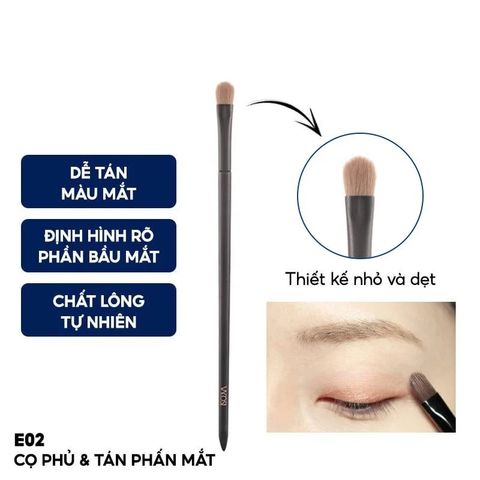 Cọ Phủ & Tán Phấn Mắt Vacosi Nhỏ E02