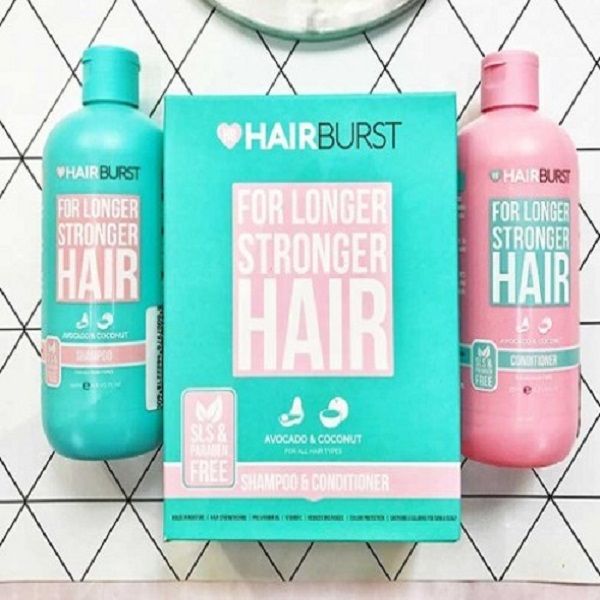 Bộ Dầu Gội Dầu Xả Hỗ Trợ Mọc Tóc HAIRBURST Avocado Coconut For Longer Stronger Hair