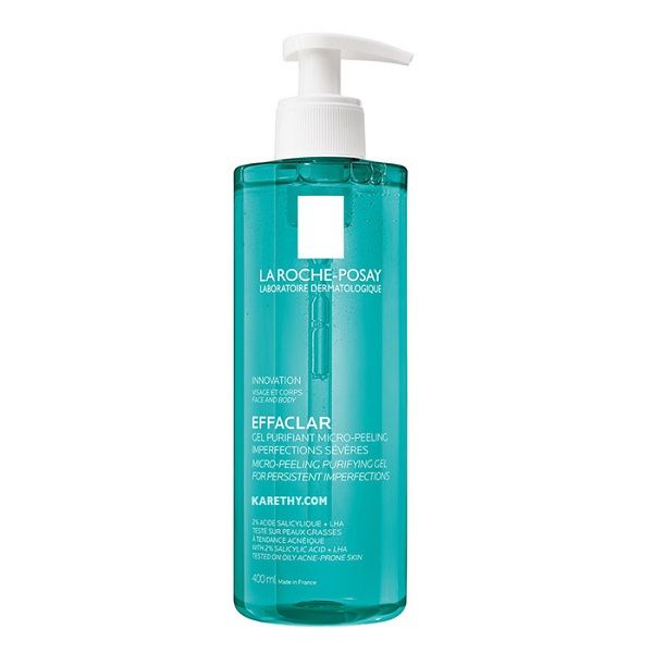 Gel Rửa Mặt & Tắm Làm Sạch Giảm Mụn La Roche-Posay Effaclar Micro-Peeling Purifying Gel 400ml