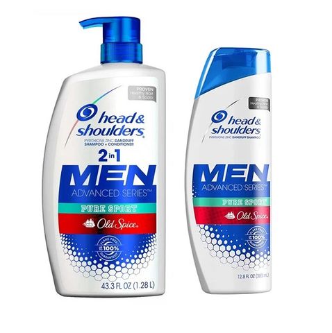 Dầu Gội & Xả Trị Gàu Head & Shoulders Men Advanced Series Pure Sport Old Spice 2in1 Pyrithione Zinc Dandruff Shampoo + Conditioner