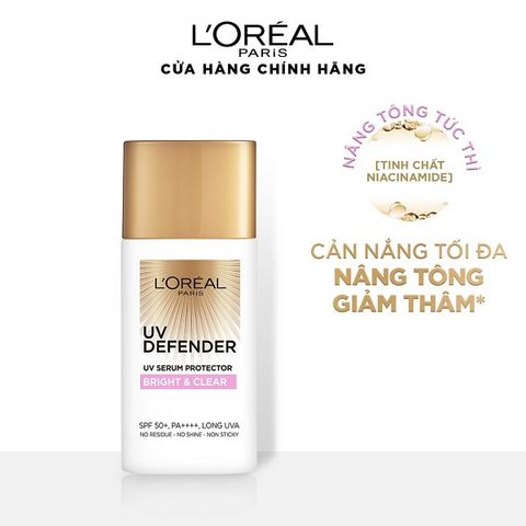 Kem Chống Nắng Loreal Nâng Tông Giảm Thâm UV Defender Bright & Clear SPF 50+ PA ++++ 50ml