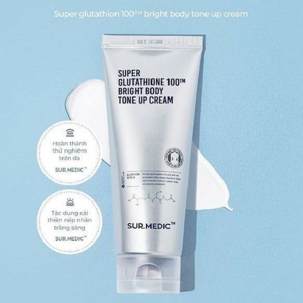 Kem Dưỡng Trắng Nâng Tông Da Sur.Medic Super Glutathione 100™ Bright Body Tone Up Cream 150ml