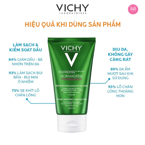 Sữa Rửa Mặt Vichy Normaderm Phyto Volcanic Mattifying Cleansing Cream 125ml