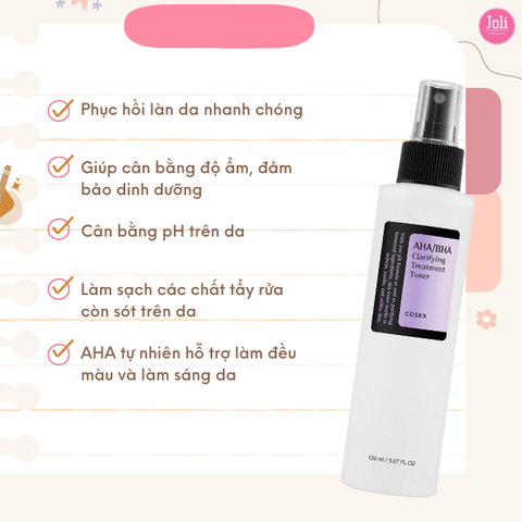 Nước Hoa Hồng Cho Da Mụn Cosrx AHA/BHA Clarifying Treatment Toner 150ml