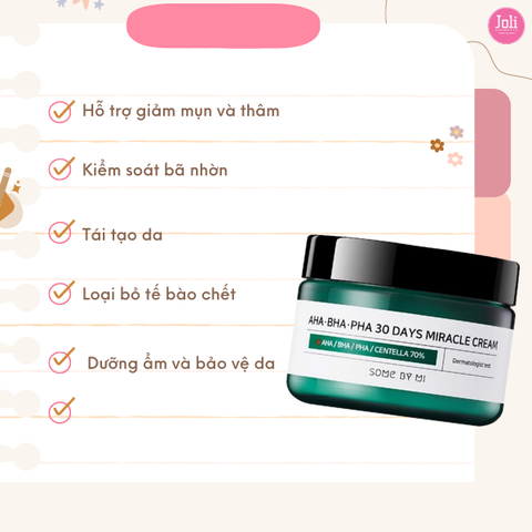 Kem Dưỡng Some By Mi AHA-BHA-PHA Giảm & Ngăn Ngừa Mụn 30 Days Miracle Cream 60g