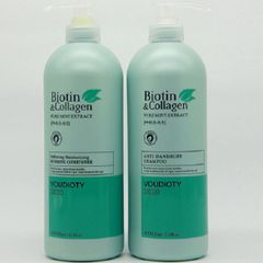 Dầu Gội & Xả Biotin Collagen Kích Thích Mọc Tóc Trị Gàu Voudioty (Xanh Dương)