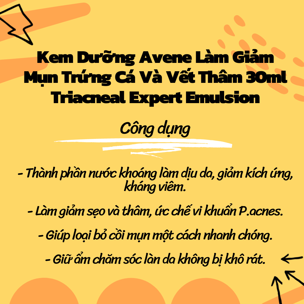 Kem Dưỡng Làm Giảm Mụn Trứng Cá Và Vết Thâm Avene Triacneal Expert Emulsion 30ml