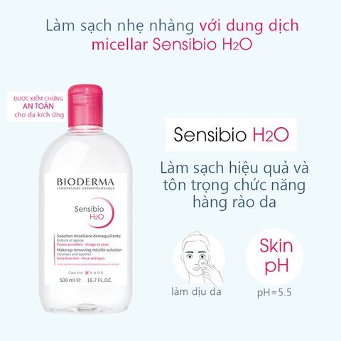 Nước Tẩy Trang Bioderma Dành Cho Da Nhạy Cảm Sensibio H2O