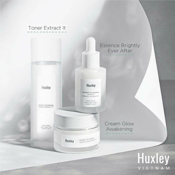 Bộ Dưỡng Trắng Da Giúp Da Căng Bóng Mịn Màng Huxley Brightening Trio