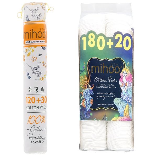 Bông Tẩy Trang Mihoo Bông Tròn Cotton Pads