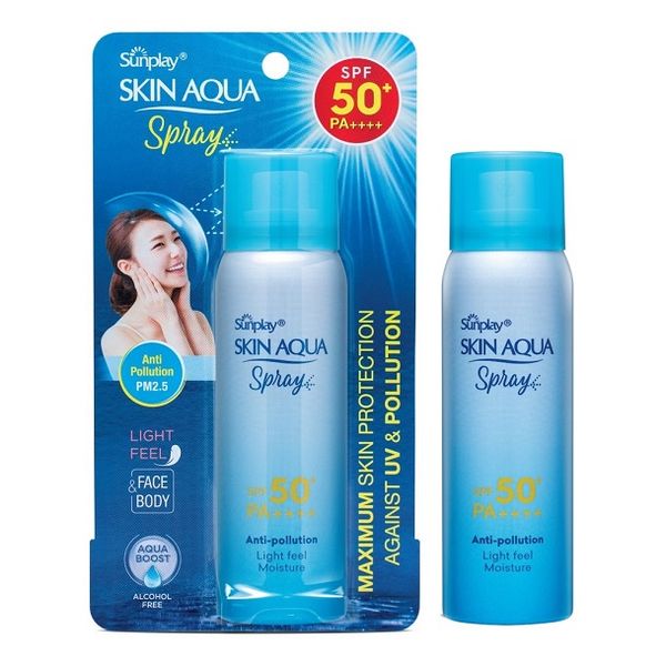 Xịt Chống Nắng Sunplay Skin Aqua Kháng Bụi Mịn Anti Pollution Spray SPF50+ PA++++ 50g